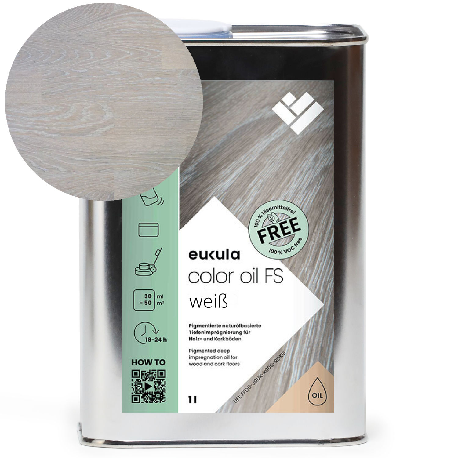 Euku Color Oil FS weiß 1,0 Liter